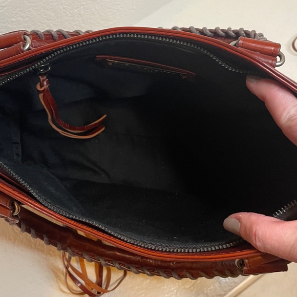 Vintage Y2K Balenciaga Paris City Leather boho bag with fringe and accessories - Picture 8 of 13